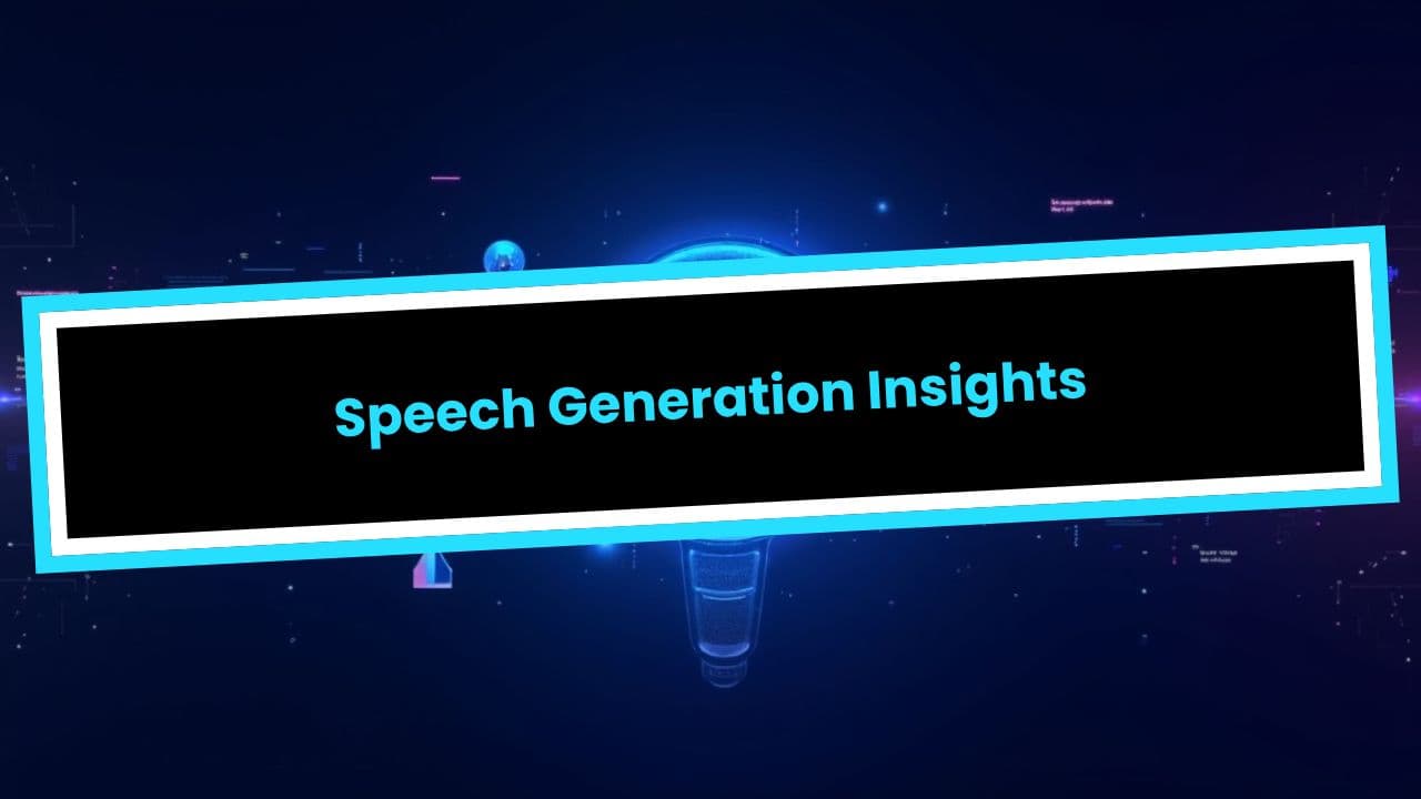 Speech Generation Insights