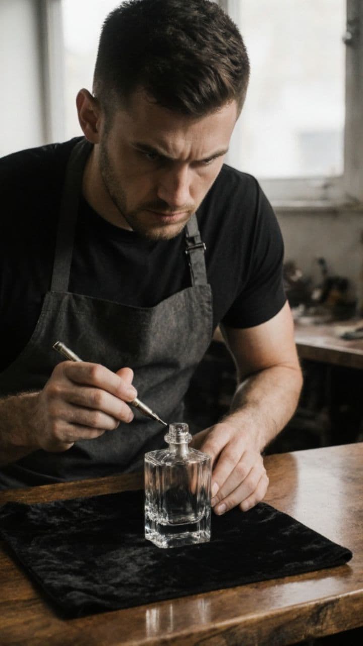 Gravure sur Bouteille de Parfum