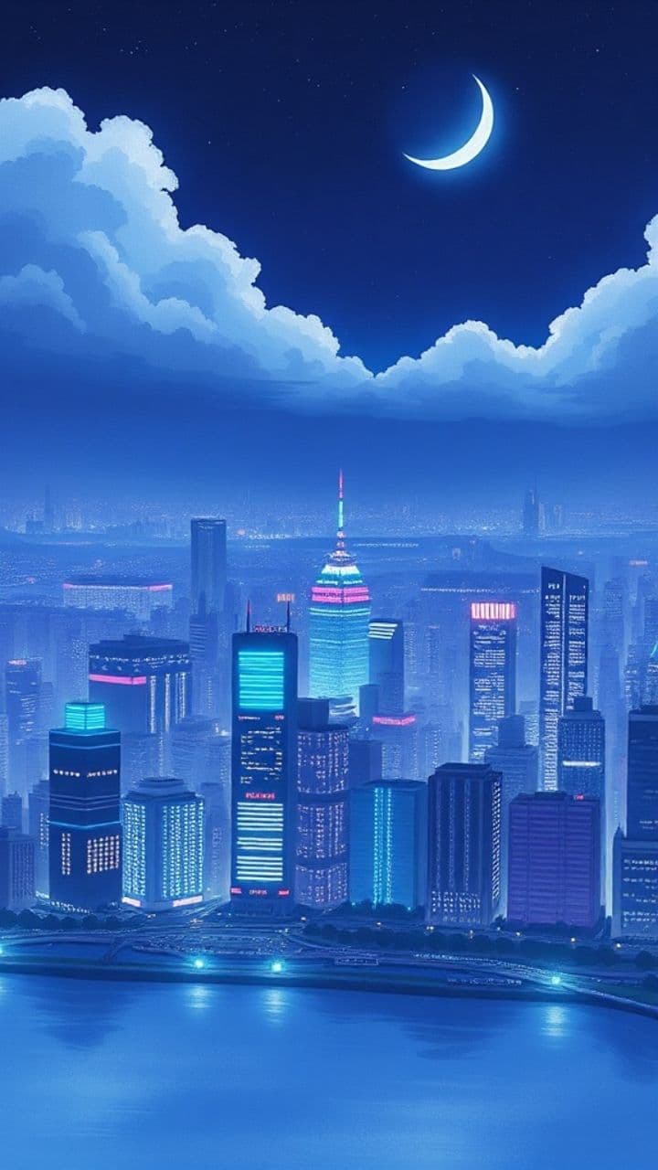 Neon Tides Through the Night