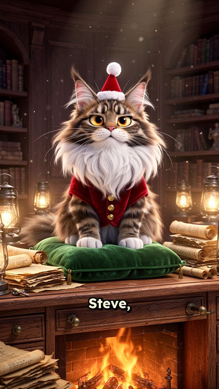 A Warning from Santa Cat