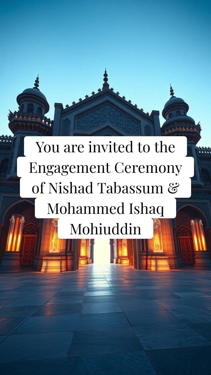 Nishad & Ishaq's Engagement Invitation