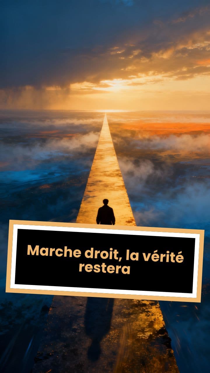 Marche droit, la vérité restera