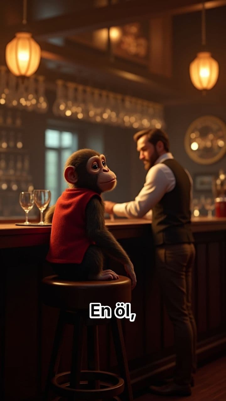 Apan på baren