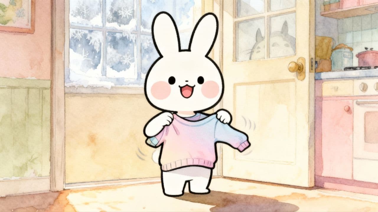 Bunny Gets Dressed for Winter