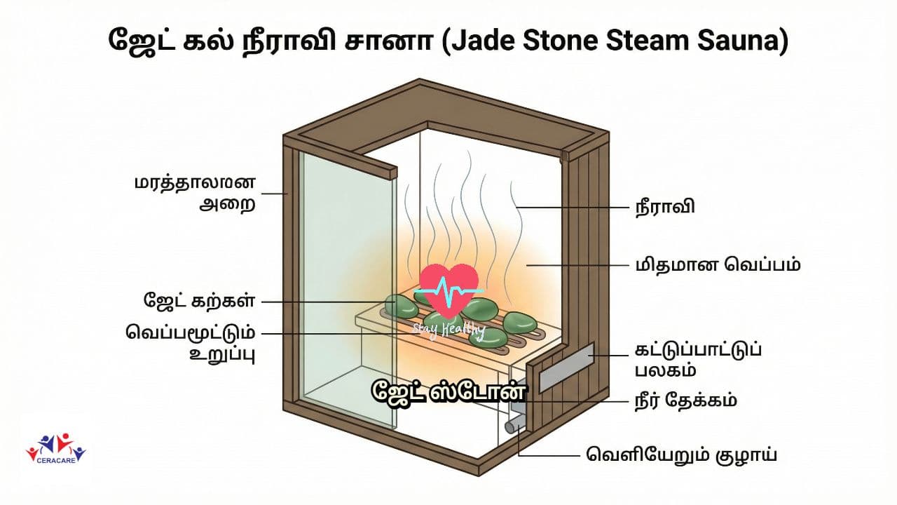 ஜேட் ஸ்டோன் ஸ்டீம் சாவ்னா நலன் பயன்கள்