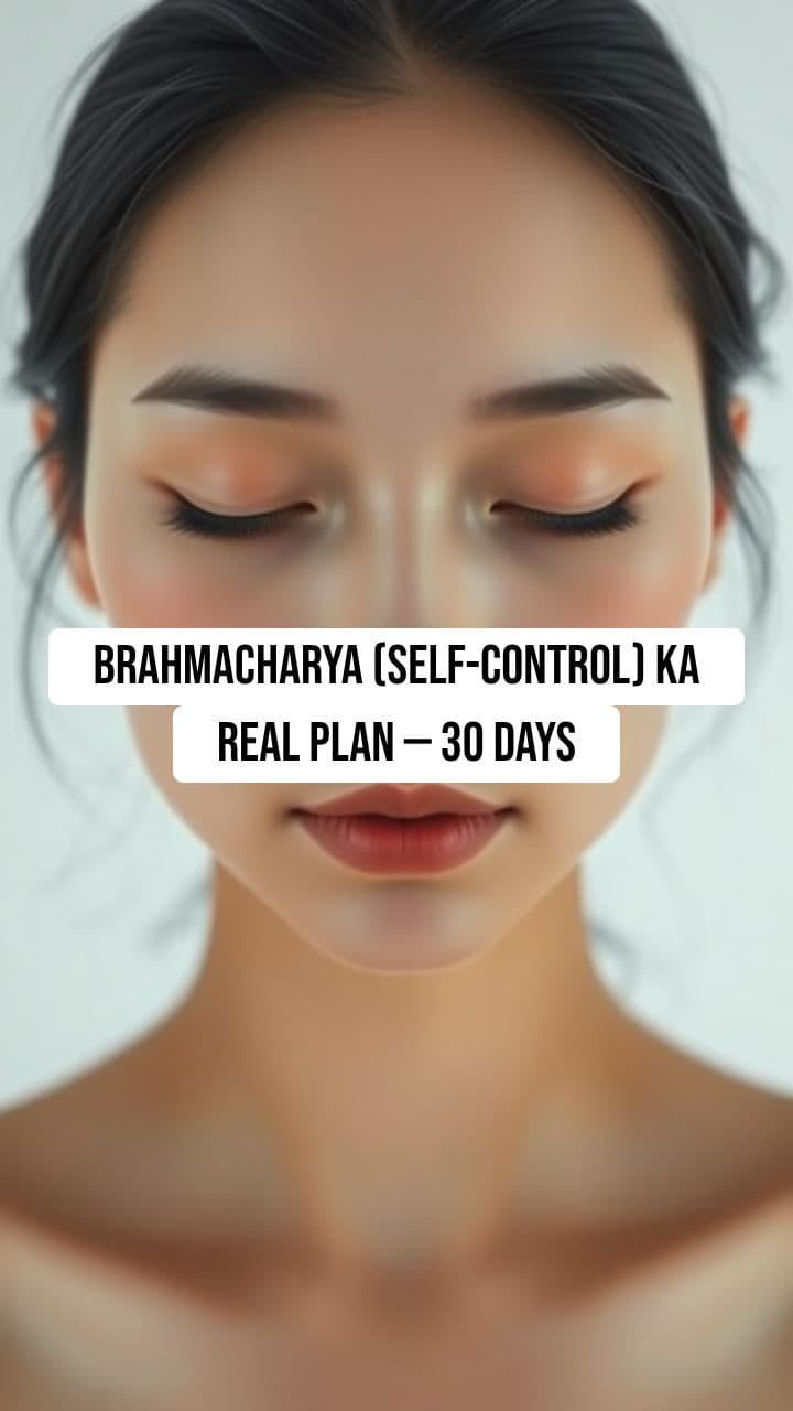 BRAHMACHARYA (SELF-CONTROL) KA REAL PLAN — 30 DAYS