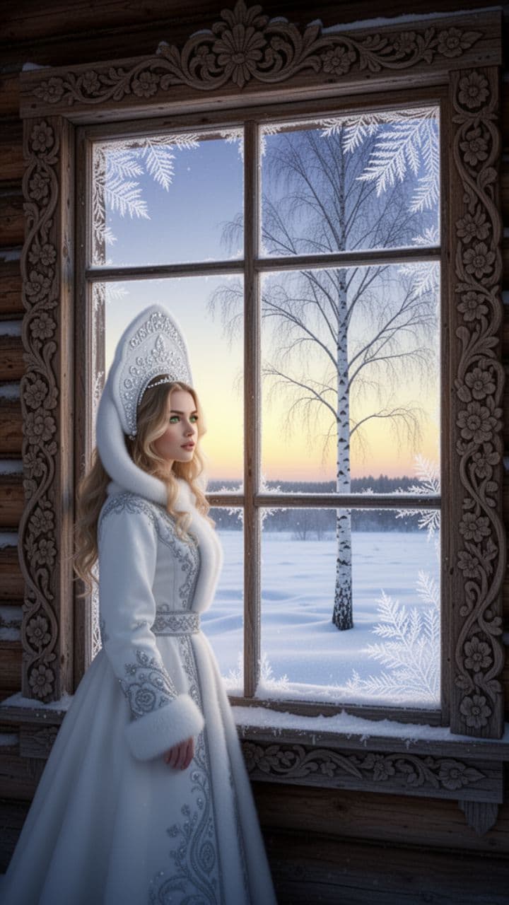 Белая берёза под окном