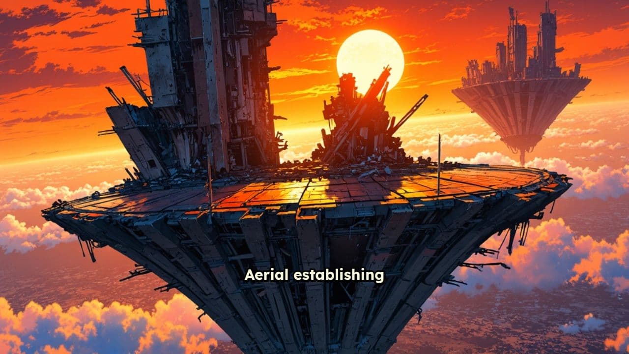 Ruins of a Floating City at Sunset