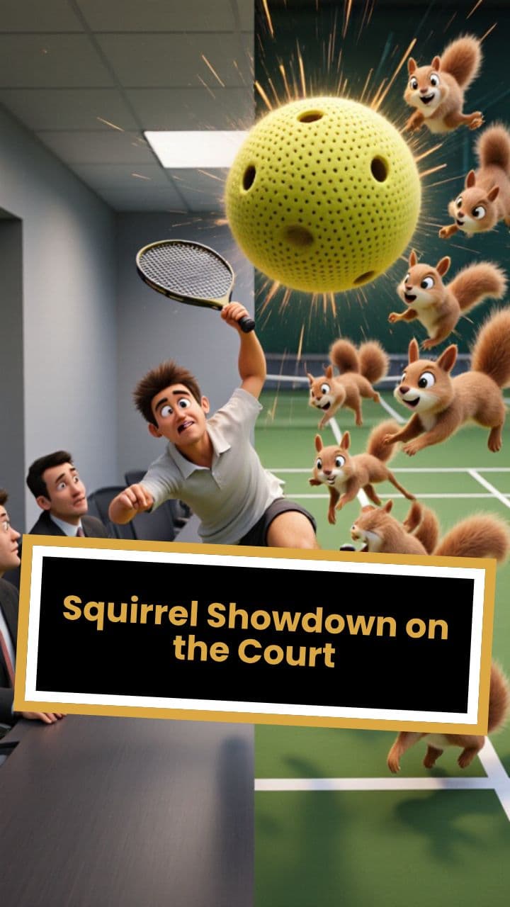 Squirrel Showdown on the Court