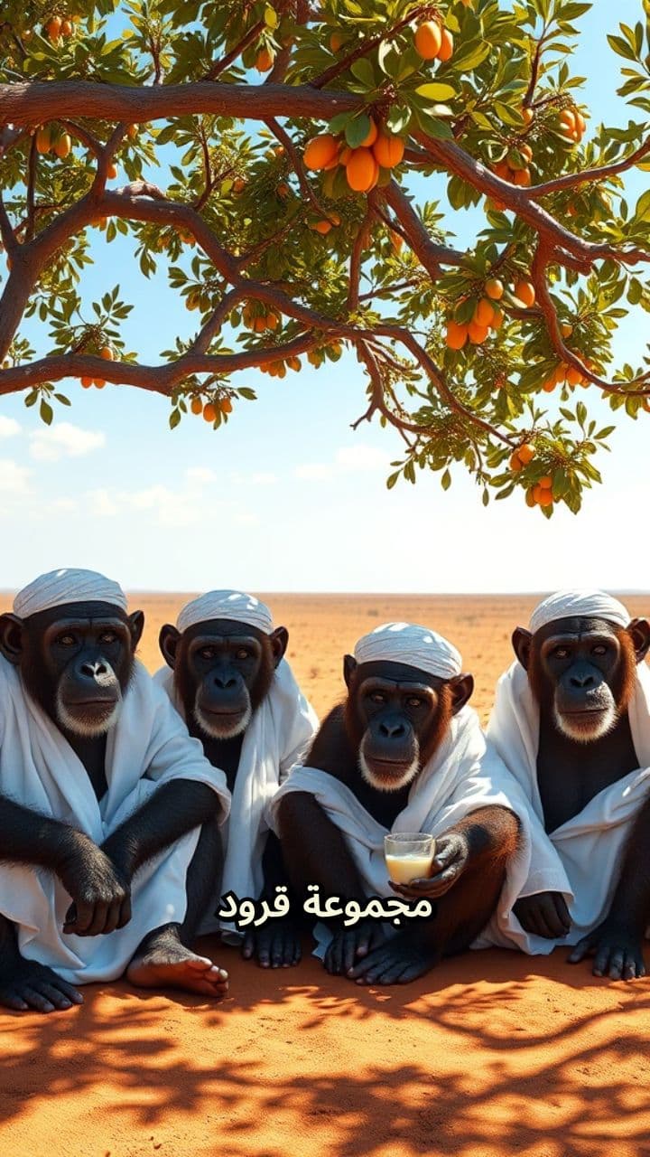 قعدة قرود سودانية تحت اللالوب