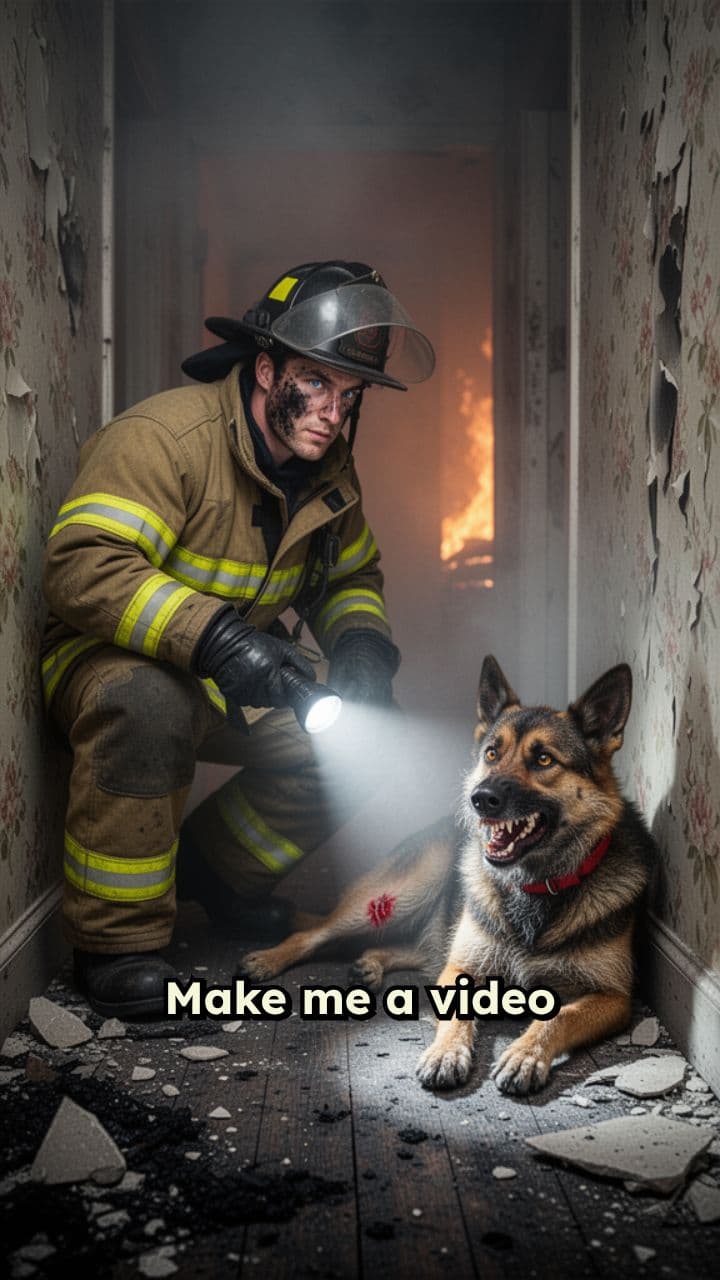 Firefighter Rescues Injured Dog