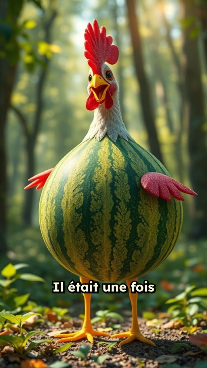 Le Poulet-Pastèque Chante dans la Forêt