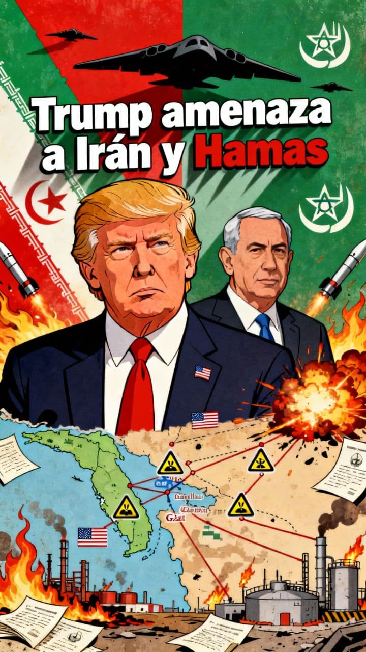 Trump amenaza a Irán y Hamas