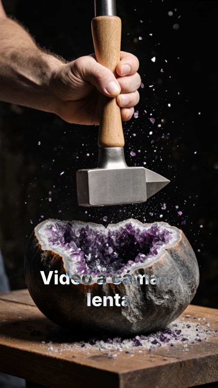 Geoda Abriéndose con Cristales Preciosos