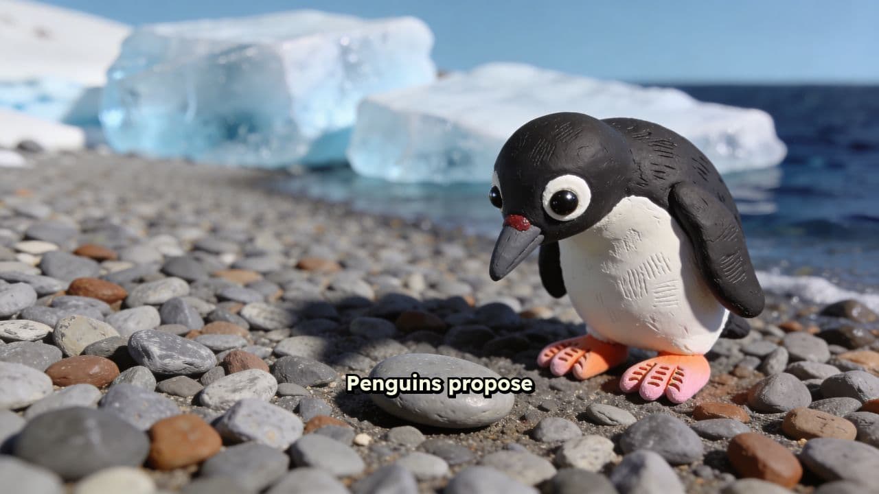 Penguins Propose With Pebbles