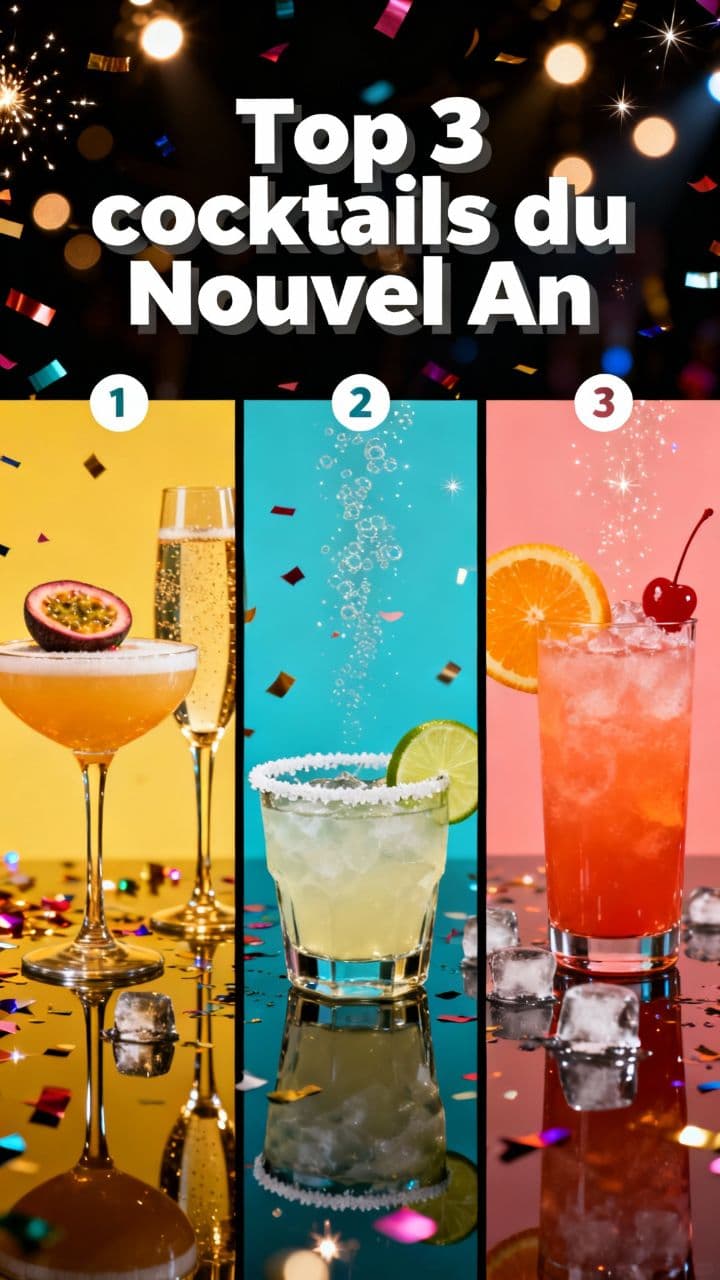 Top 3 cocktails du Nouvel An