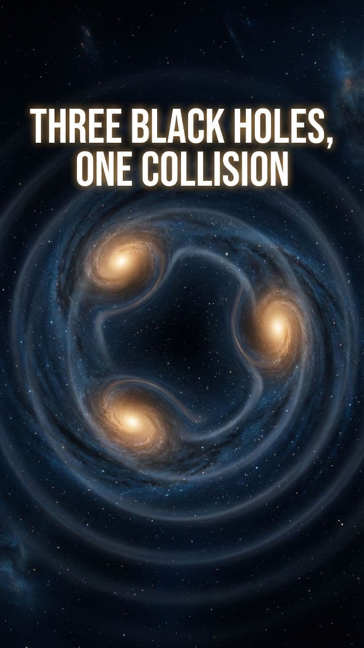 Three Black Holes, One Collision