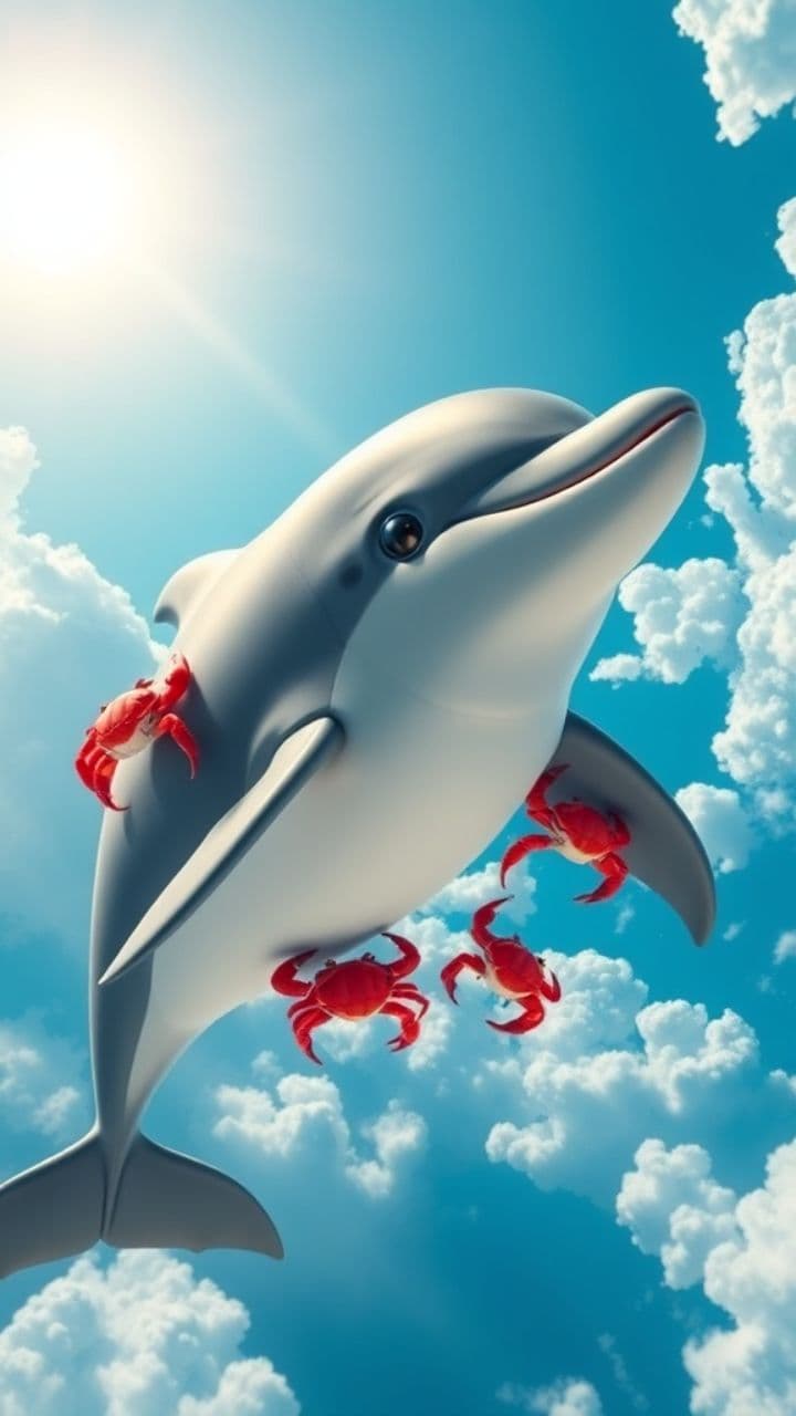 Dauphins Volants avec Crabes
