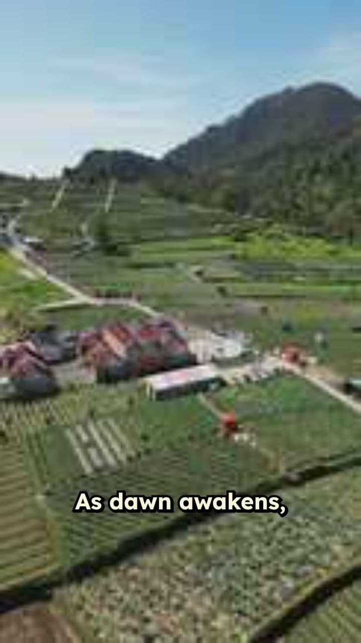 A Serene Dawn in a Muslim Village