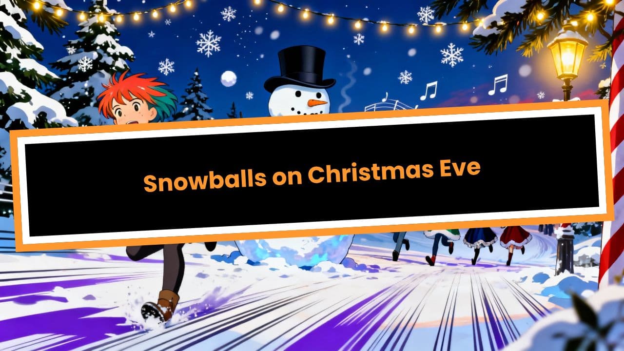 Snowballs (falling down) Anime