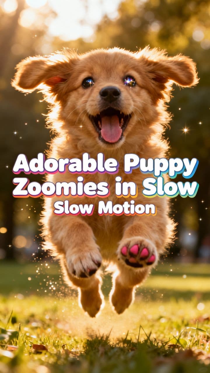 Adorable Puppy Zoomies in Slow Motion