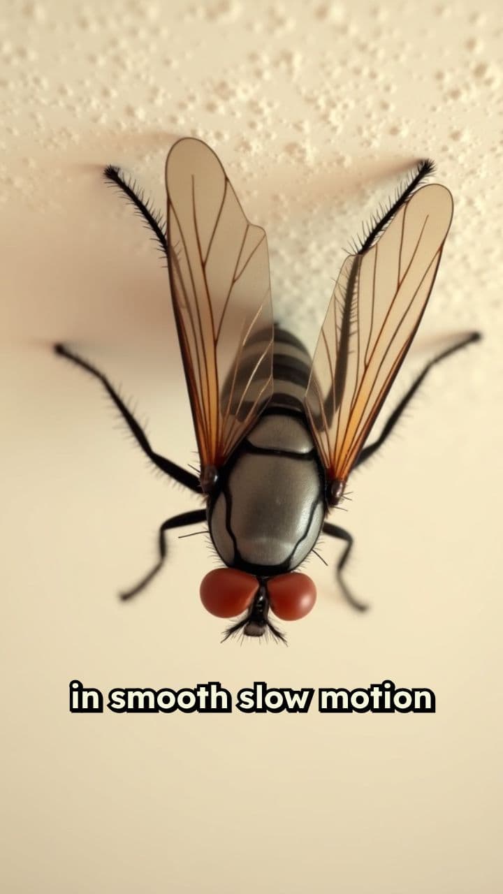 Fly’s Sticky Feet in Slow Motion