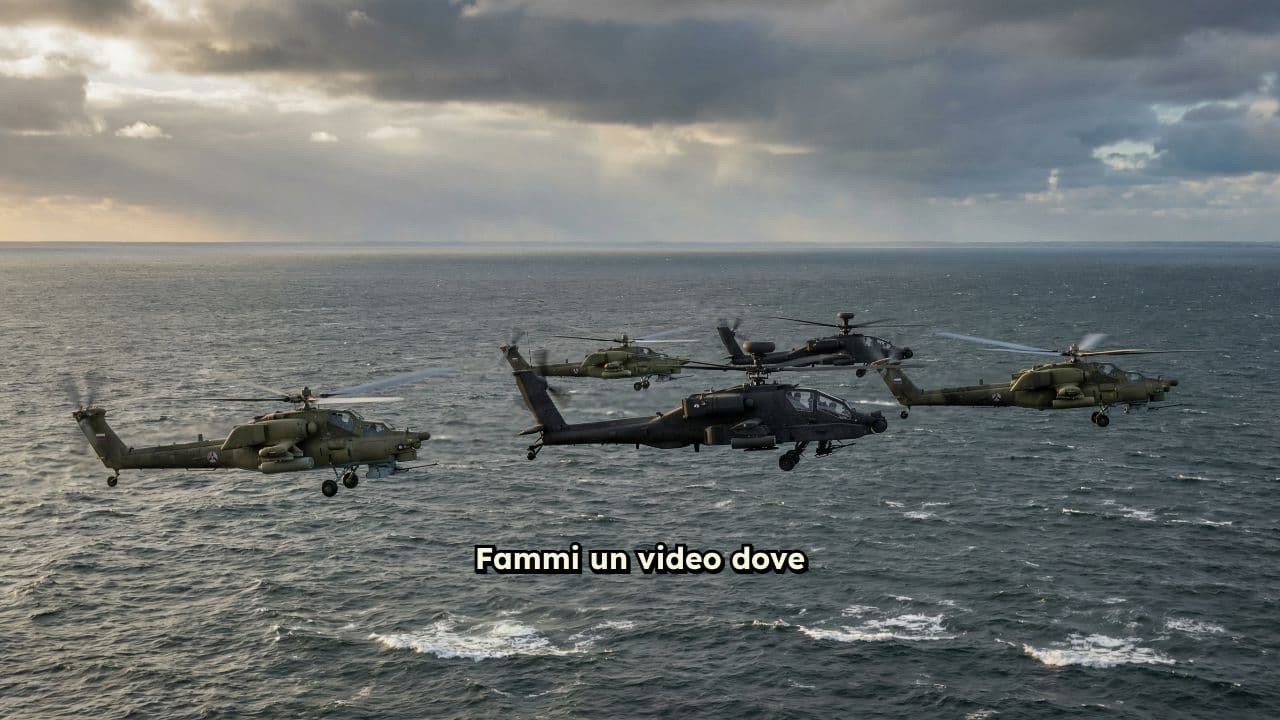 Elicotteri in volo verso Mosca