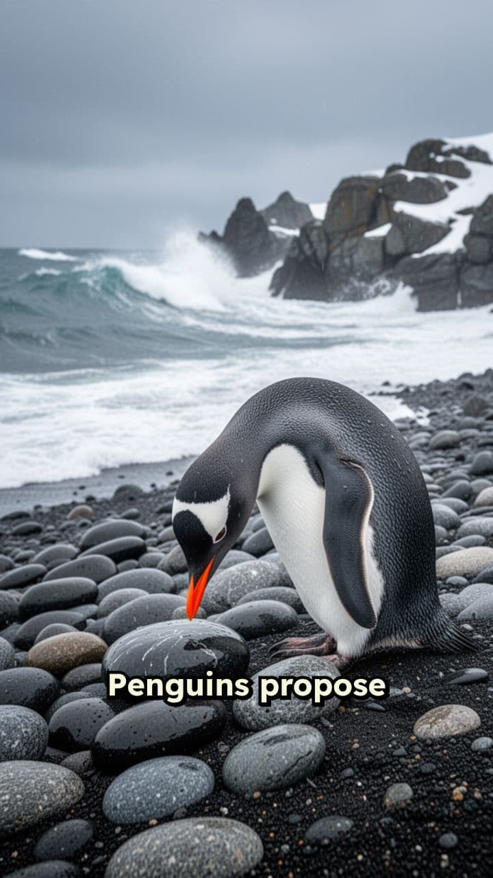 Penguins Propose with Pebbles