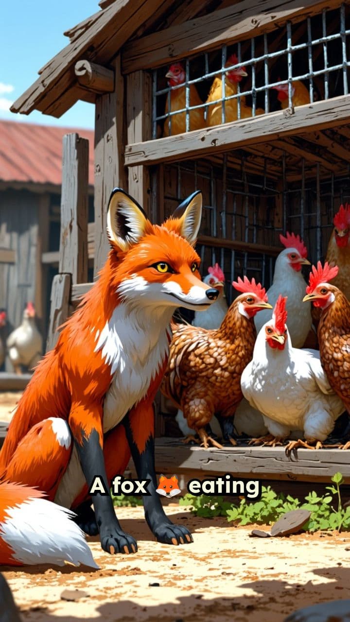 Fox Threatens Hens in Village