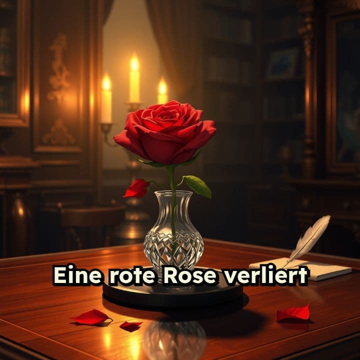 Rote Rose im Kalender der Zeit