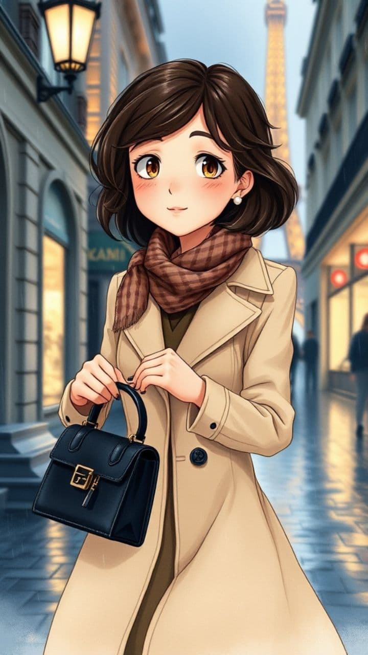 Parisienne sous la Pluie