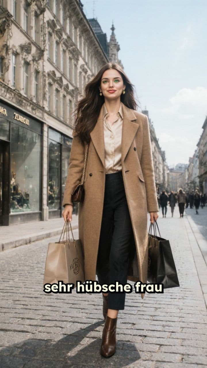 Hübsche Frau beim Shoppen in München
