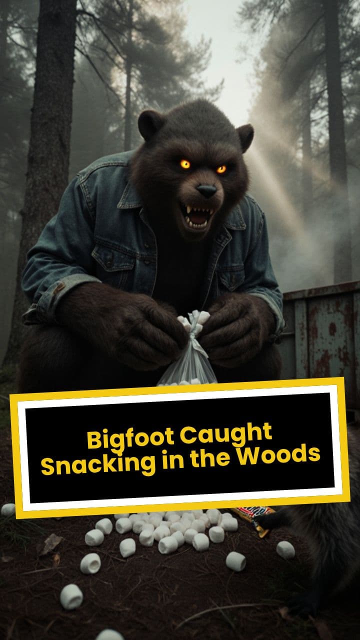 Bigfoot Caught Snacking in the Woods
