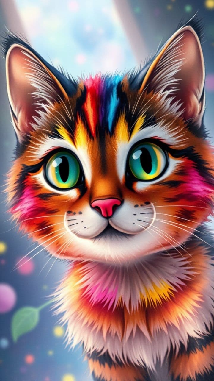 Rainbow Electric Tabby