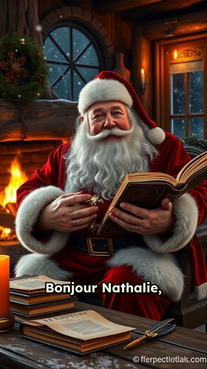 Message du Père Noël à Nathalie
