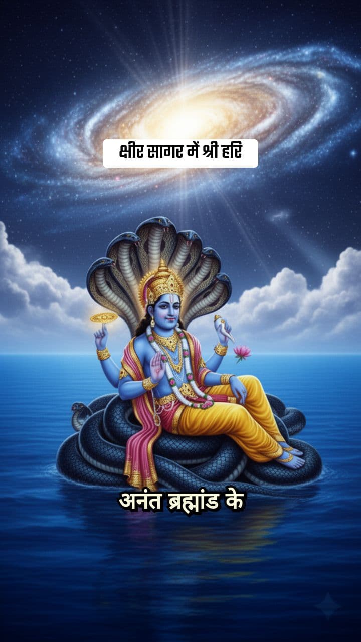 Shree Hari in Kshira Sagara