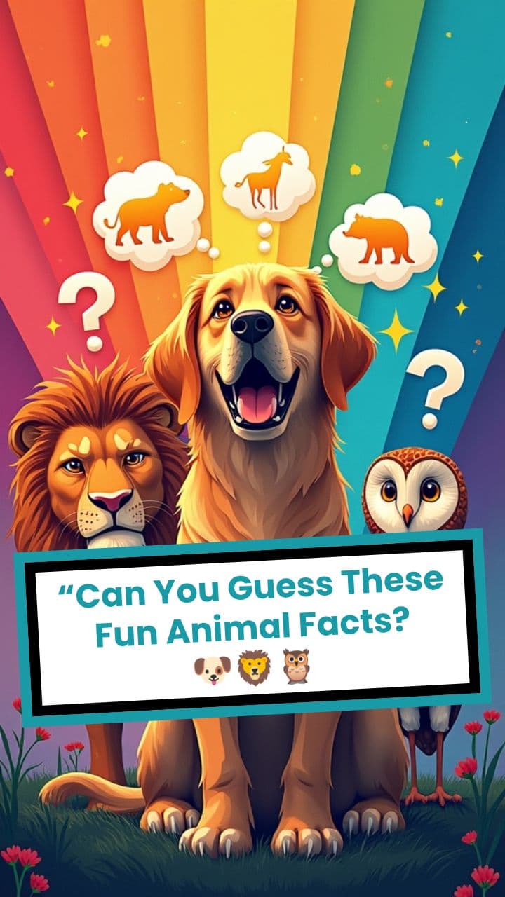 “Can You Guess These Fun Animal Facts? 🐶🦁🦉