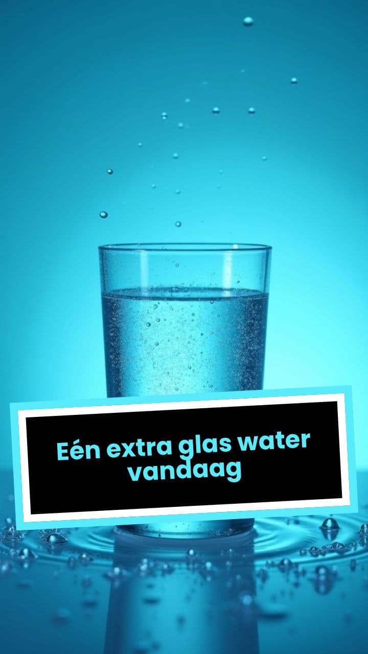 Eén extra glas water vandaag
