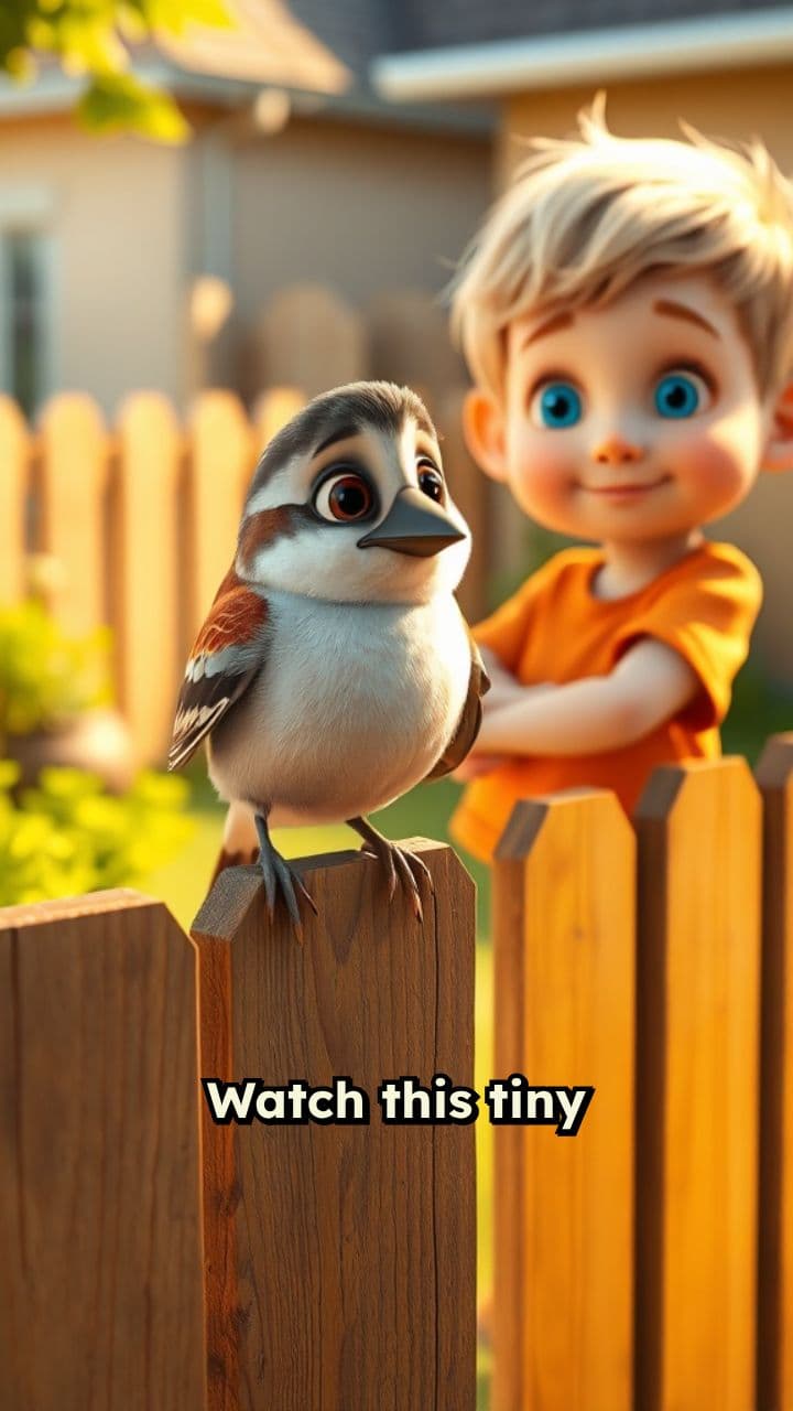 Sparrow Joins Toddler's Playtime Adventure