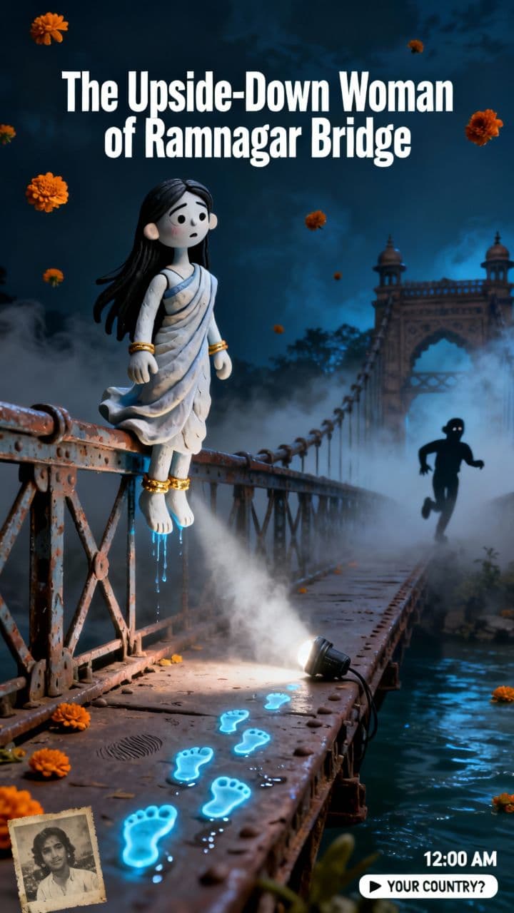 The Upside-Down Woman of Ramnagar Bridge
