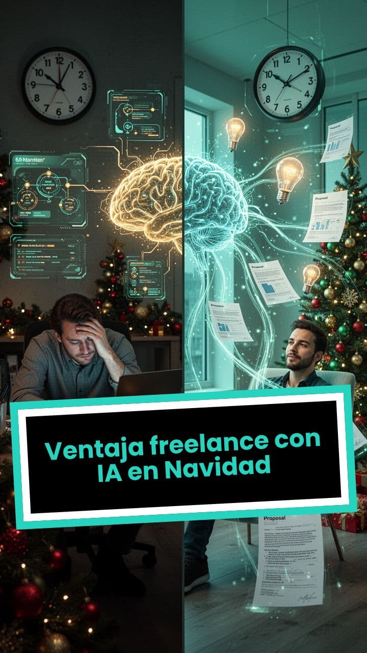 Ventaja freelance con IA en Navidad