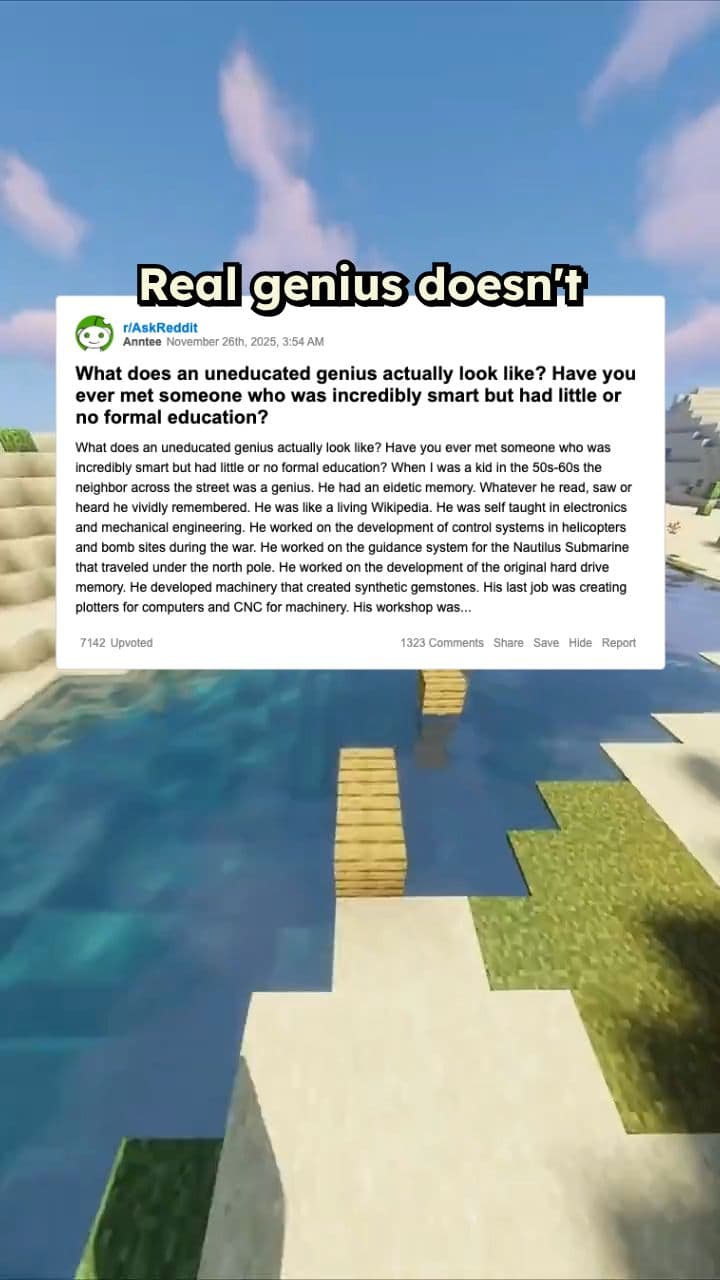 Unconventional Paths to Genius