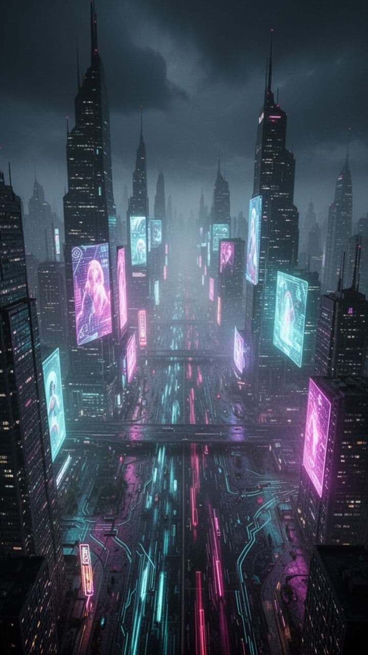 Hologrammes dans la Ville