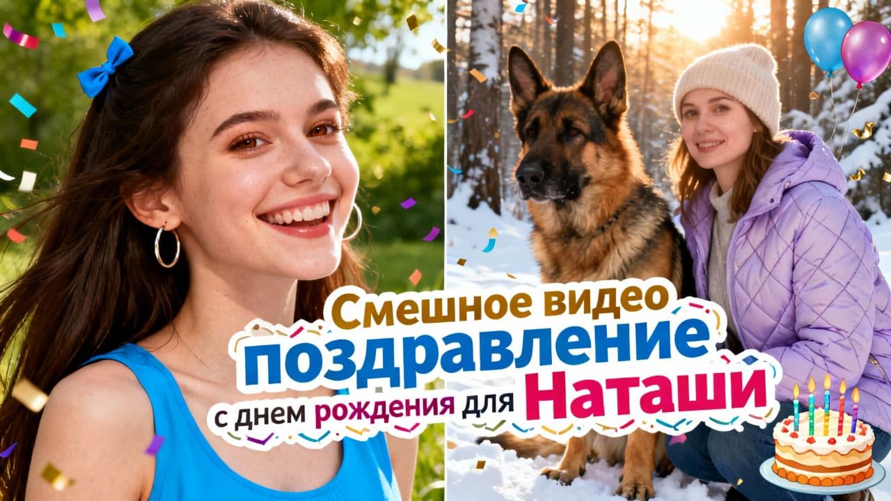 Смешное видео поздравление с днем рождения для Наташи