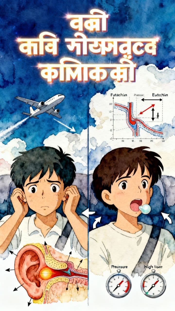 कान फुटण्याचे कारण विमानात