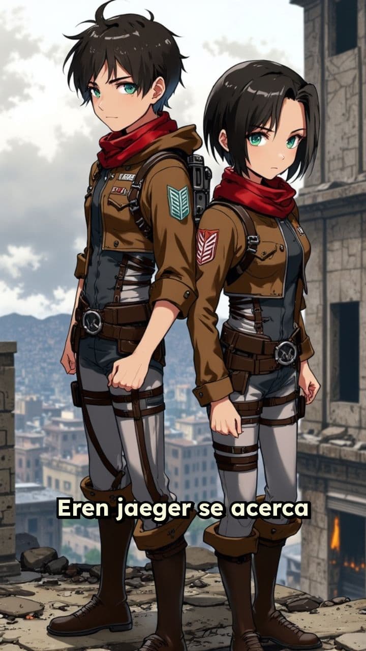 Eren y Mikasa en peligro inminente