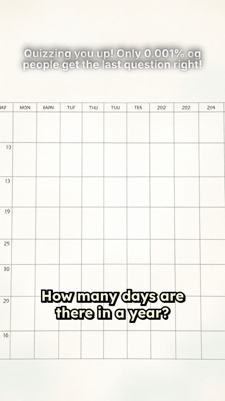 Quizzing you up! Only 0.001% og people get the last question right!