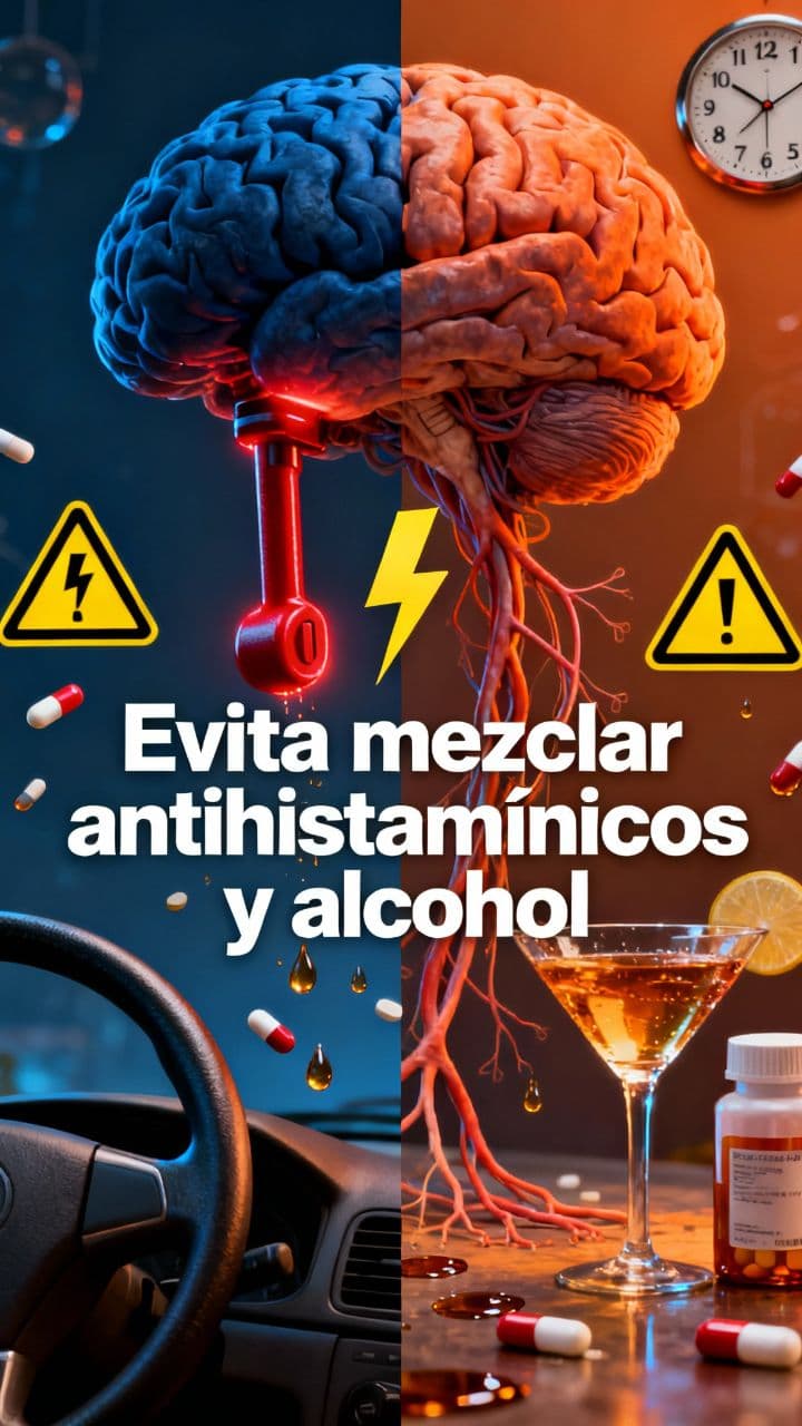 Evita mezclar antihistamínicos y alcohol
