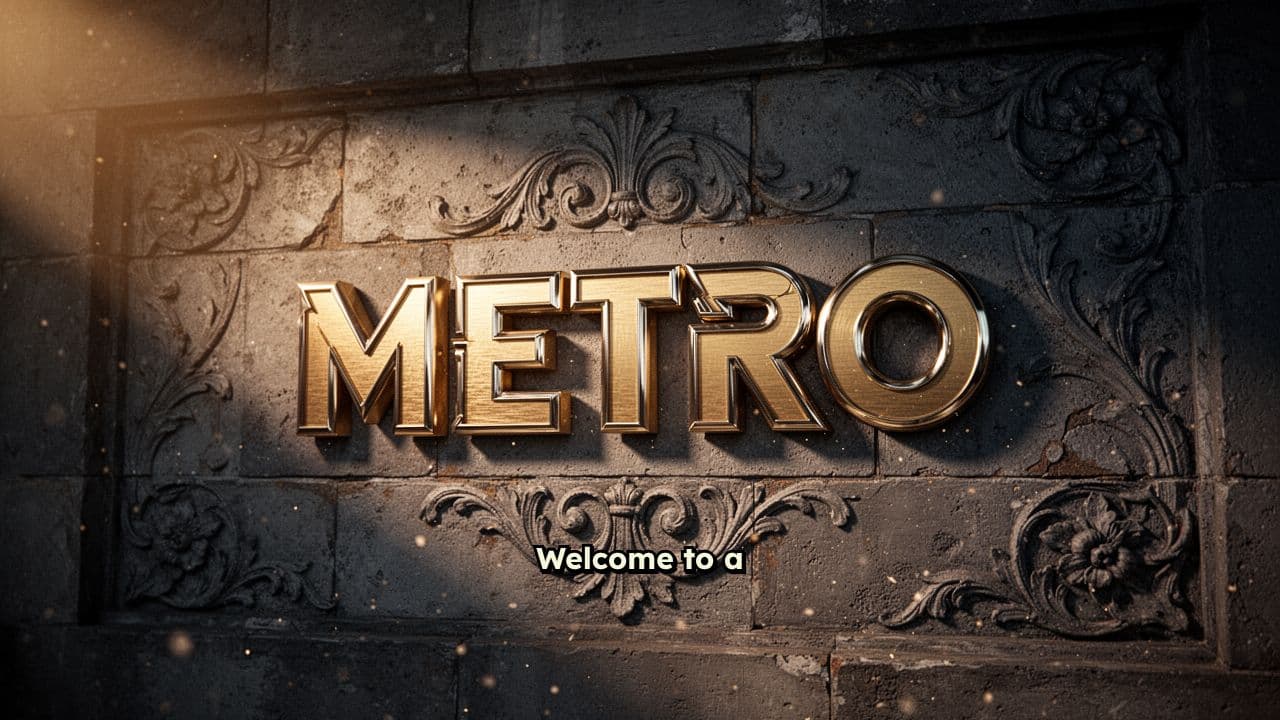 Metro Studio Gold Logo Reveal