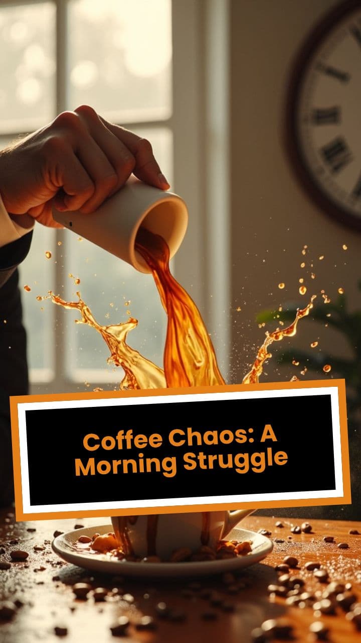 Coffee Chaos: A Morning Struggle